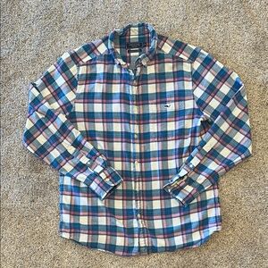 Vineyard Vines Blue and Pink Casual Button Down Shirt